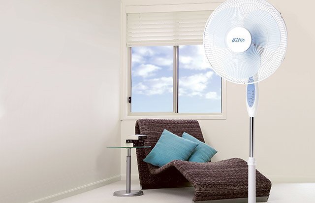STAY Cool with Omega Altise Pedestal Fan with Remote & Push Button Control