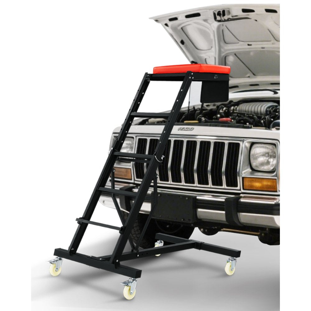 VEVOR Top Automotive Creeper, Engine Creeper with Adjustable Height 45.7" to 66.3",181.44KGS Capacity High Creeper, 4 Swivel Caster Wheels, Heavy Duty Creeper for Auto Repair and Maintenance