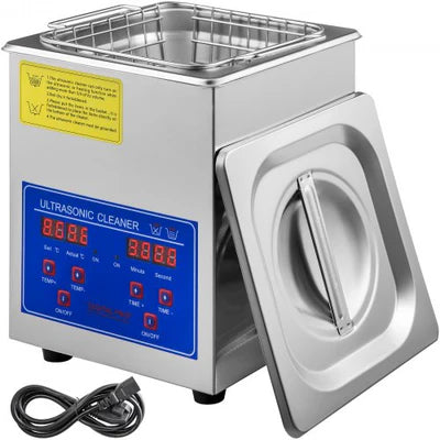 Ultrasonic Cleaner 2L Jewelry Cleaning with Digital Timer Ultrasonic Cleaning Machine for Jewellery Rings Watches Eyeglasses Dentures Coins Metal Parts Commercial and Home Use